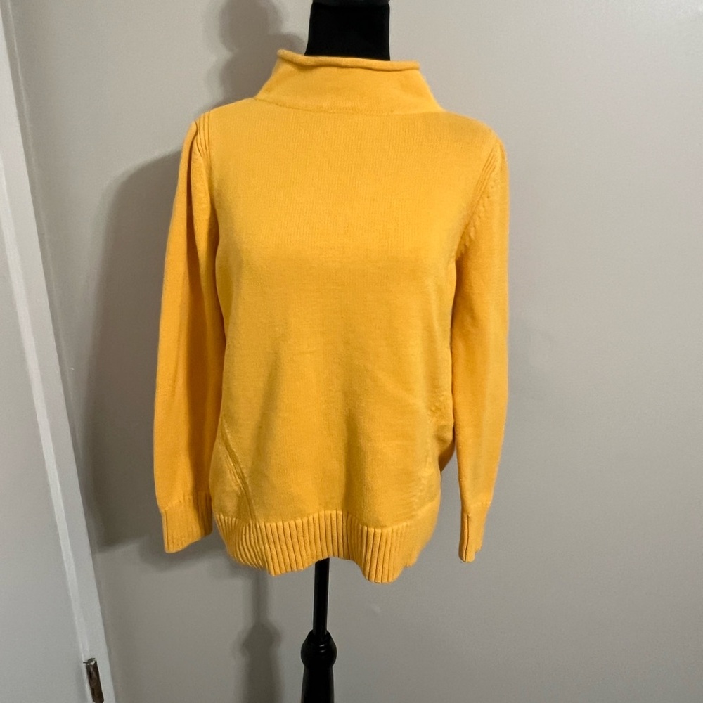 Karen Scott Bright Yellow Turtleneck Sweater